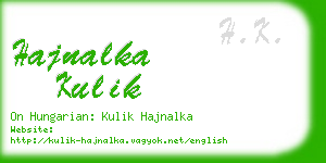 hajnalka kulik business card